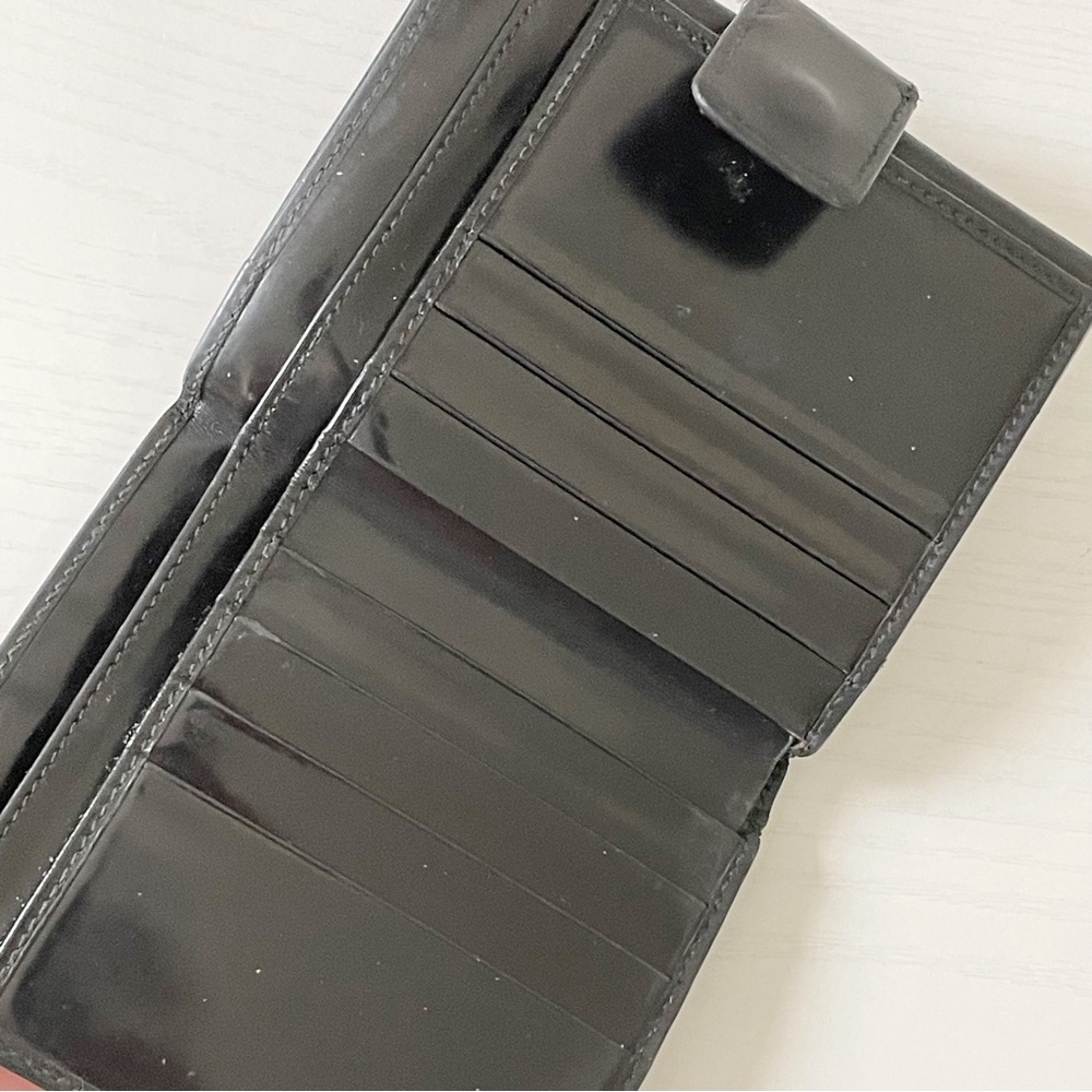 Gucci black distressed leather G logo Tom Ford era compact wallet - Picture 6 of 10